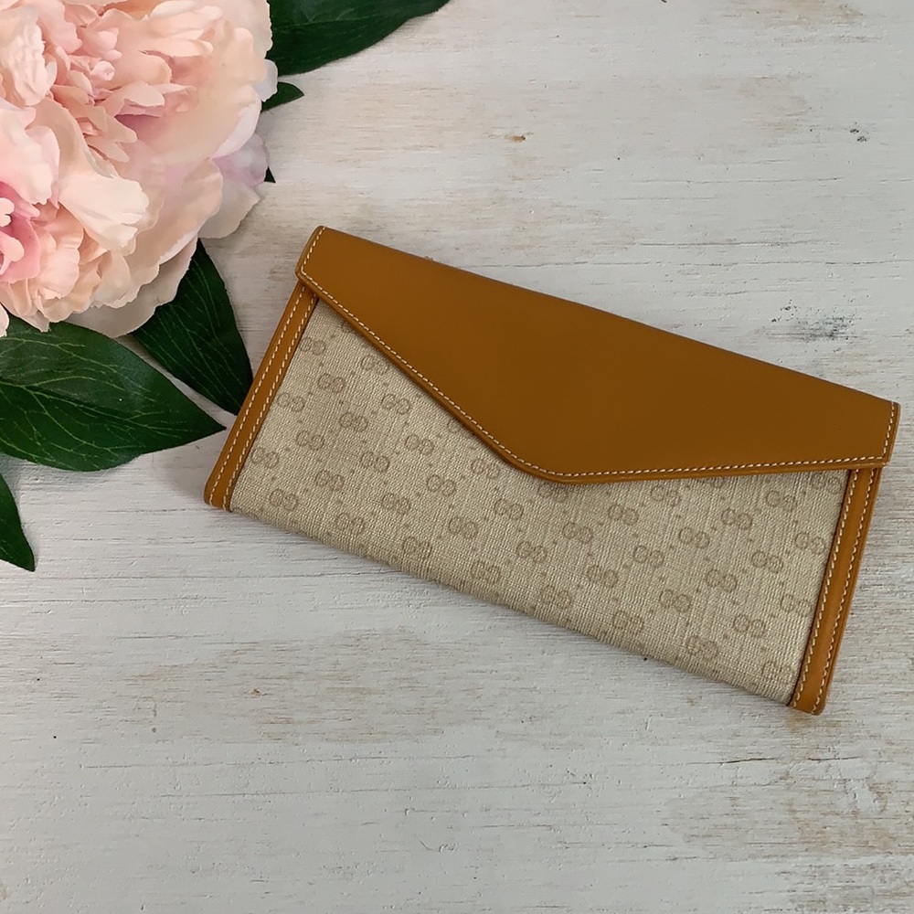 Gucci Vintage Continental Clutch Wallet Cream - Picture 2 of 12